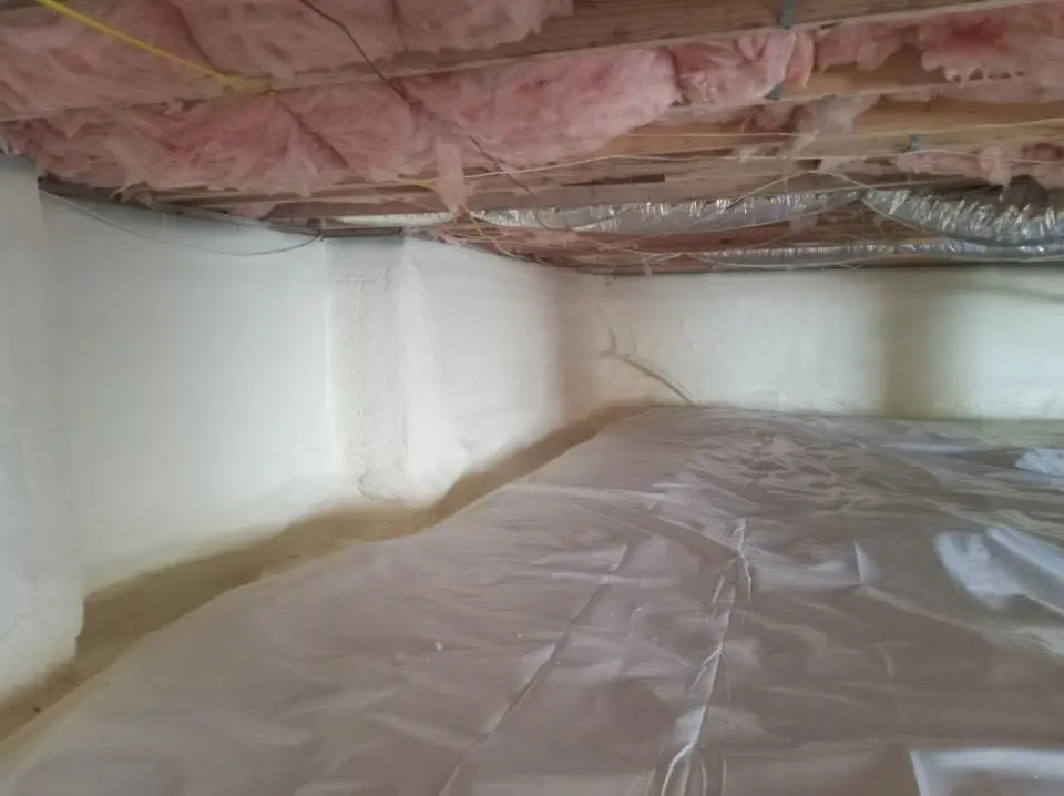 Crawl space encapsulation with closed-cell spray foam for Attic Insulation in St. Paul