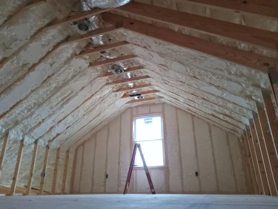 Spray foam roofing application for Crawl Space Insulation project in St. Paul